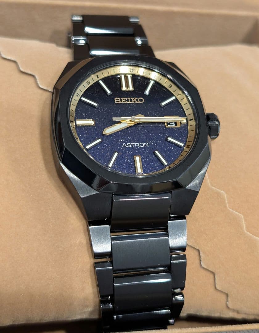 Seiko Astron Solar Radio-Controlled Watch SBXY073 Black Titanium #QYE6BH