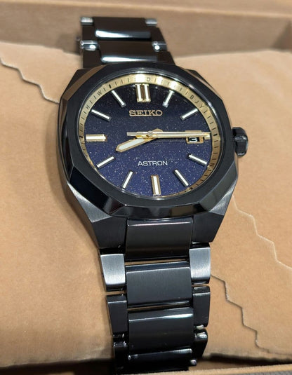 Seiko Astron Solar Radio-Controlled Watch SBXY073 Black Titanium #QYE6BH