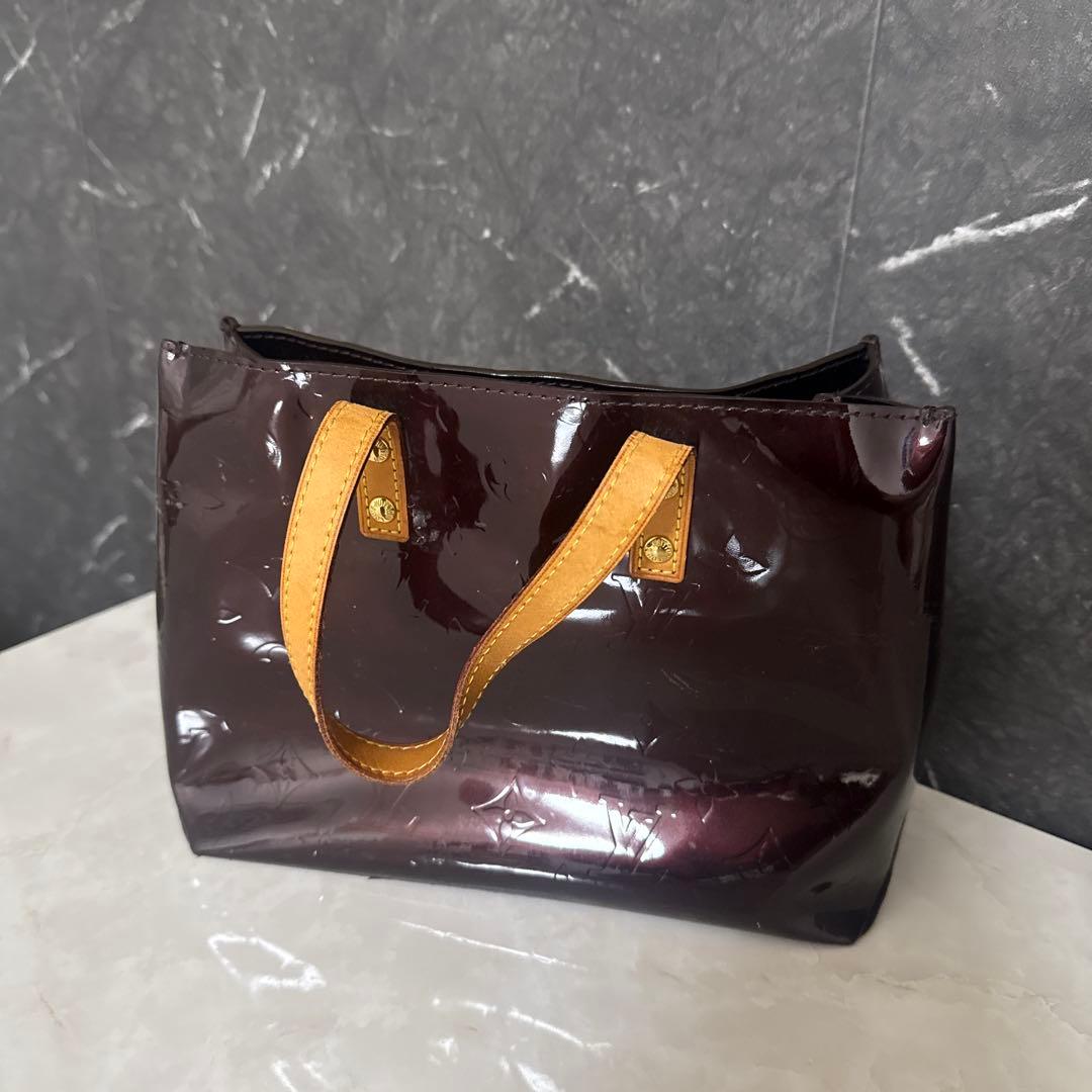 LOUIS VUITTON Monogram Handbag Burgundy Brown Barely Used Vintage From J #QY0935