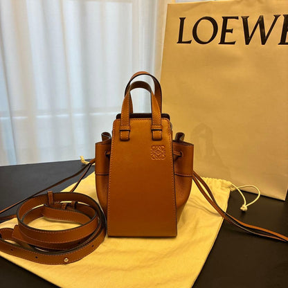 LOEWE Hammock Mini Tan Leather 2way Handbag #QY7S3A