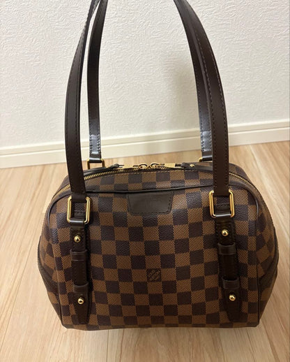 LOUIS VUITTON Alma Gold Damier Canvas Handbag #QY7Z51