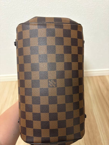 LOUIS VUITTON Alma Gold Damier Canvas Handbag #QY7Z51