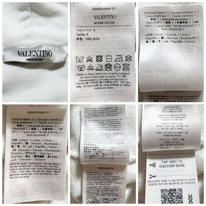 Valentino Front Logo Oversized Hoodie, Size S, Black and White #QY42T3