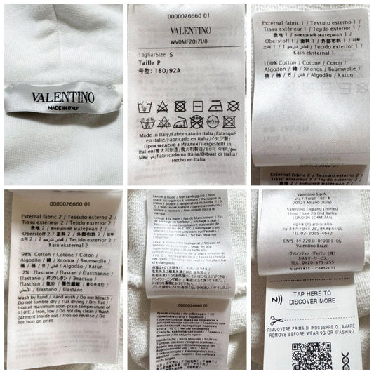 Valentino Front Logo Oversized Hoodie, Size S, Black and White #QY42T3