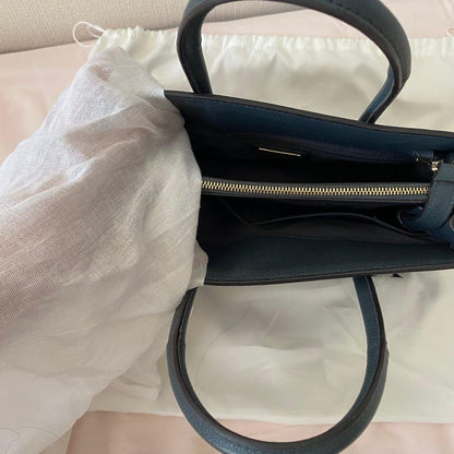 FURLA Leather Handbag Dark Blue Mint #QY454L