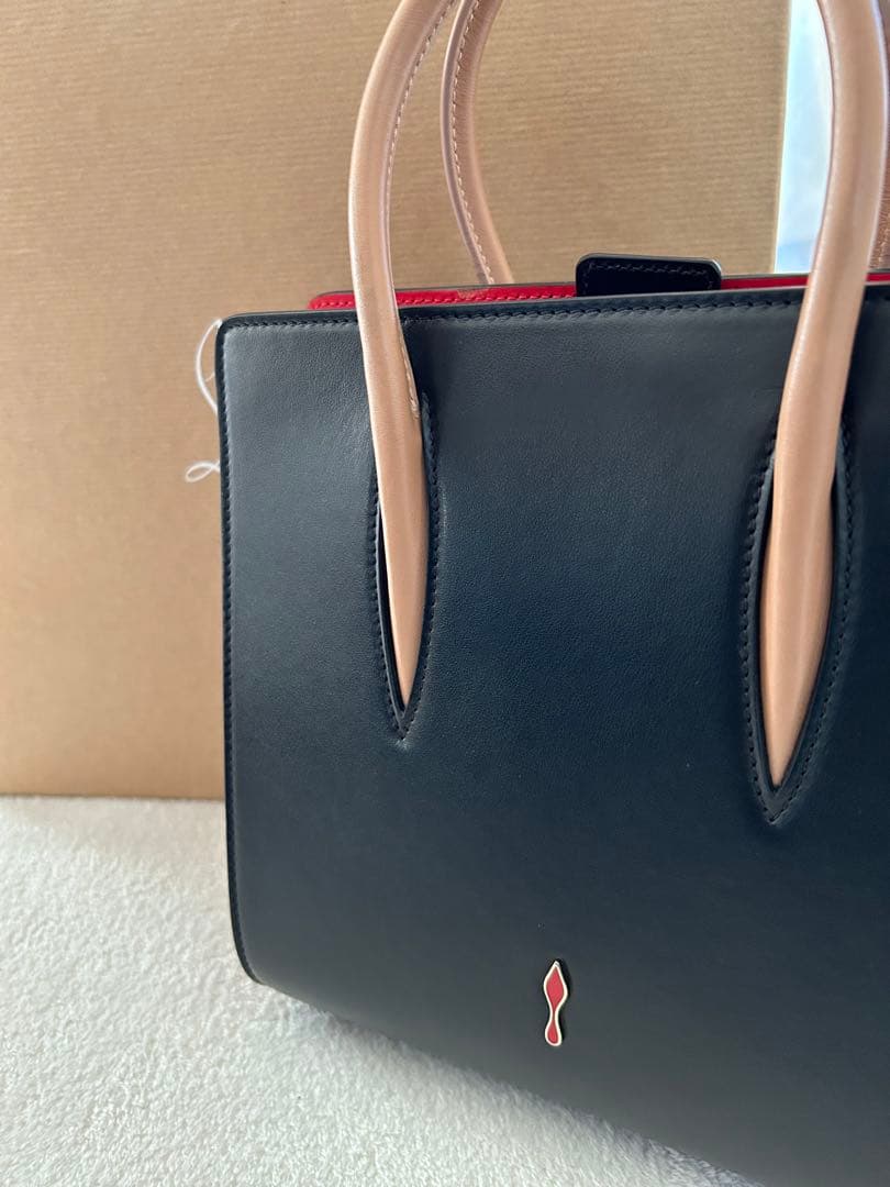 Christian Louboutin Paloma Small Leopard Patent Leather Bag Black Studs #QYIFQL