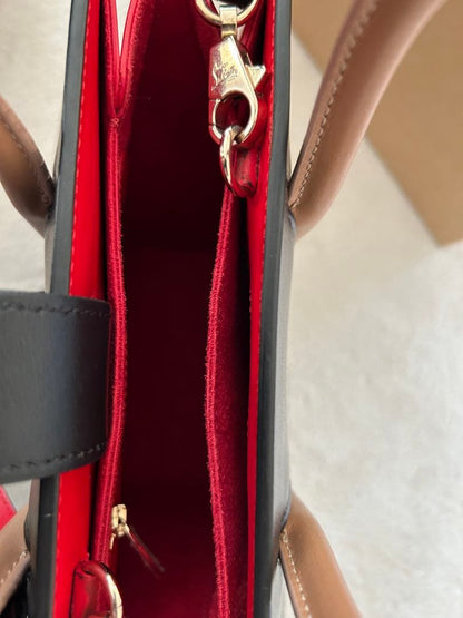 Christian Louboutin Paloma Small Leopard Patent Leather Bag Black Studs #QYIFQL