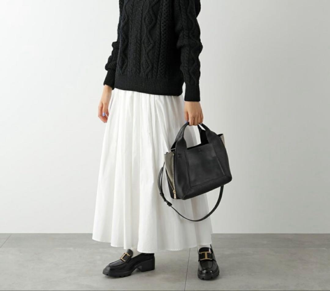 FURLA GILDA M 2-Way Handbag Black Leather Strap #QYDBY0