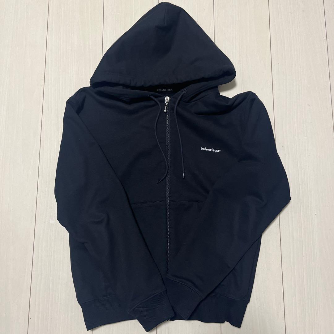BALENCIAGA Black Zip-Up Hoodie #QY3NDT