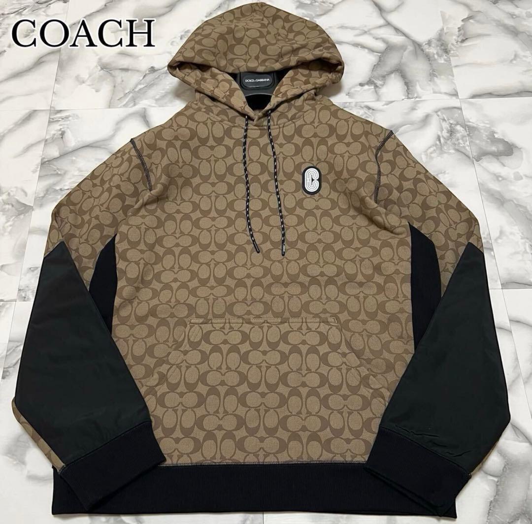 COACH Signature All-Over Print Top and Bottom Set, Size XL #QYDY4Z