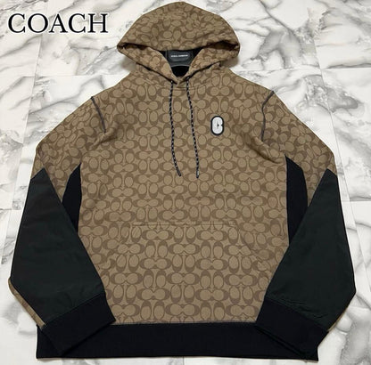 COACH Signature All-Over Print Top and Bottom Set, Size XL #QYDY4Z