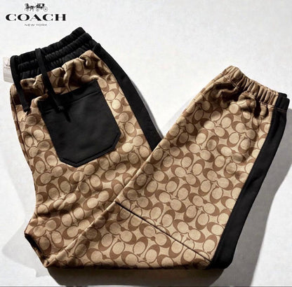 COACH Signature All-Over Print Top and Bottom Set, Size XL #QYDY4Z