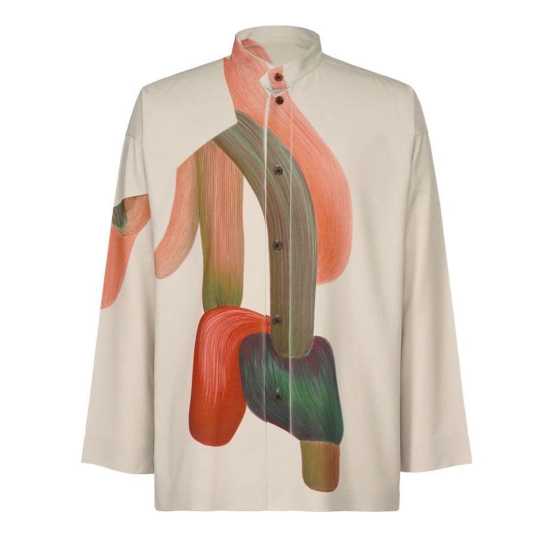 HOMME PLISSE RB DRAWING PRESS SHIRT 4 #QY8KSY