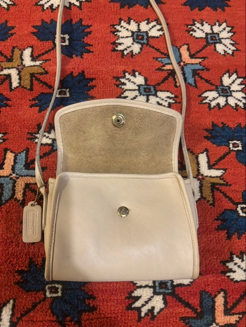 COACH Leather Shoulder Bag Light Beige #QY4QA3