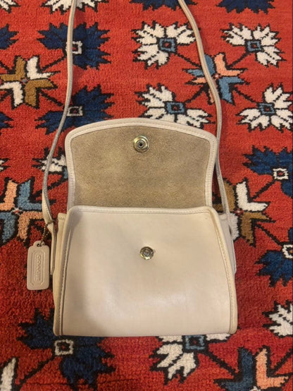COACH Leather Shoulder Bag Light Beige #QY4QA3