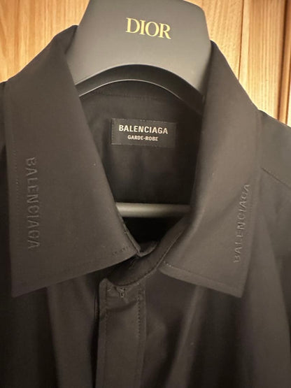 BALENCIAGA Black Long Sleeve Swing Shirt with Tags #PCBSQM