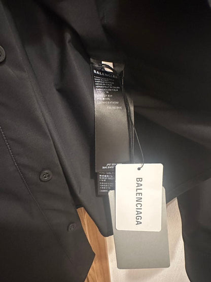 BALENCIAGA Black Long Sleeve Swing Shirt with Tags #PCBSQM