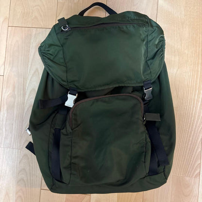 PRADA olive green nylon backpack #QYJY21