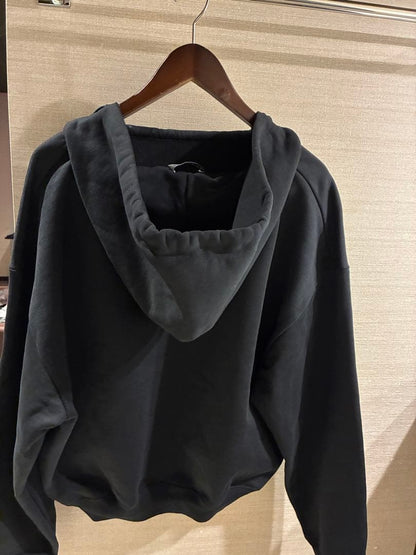 BALENCIAGA Hoodie, Size S, Cotton, Black, Print #QYDIRV