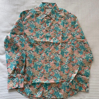 GUCCI LIBERTY PRINT long-sleeved shirt, size L #QYEKYO