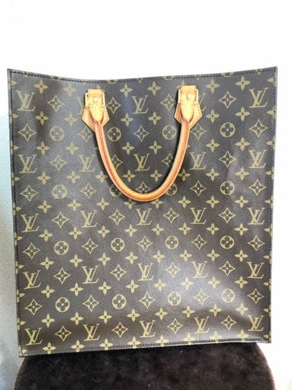 LOUIS VUITTON Monogram Canvas Sac Plat Flat Tote Bag #QYIFZW
