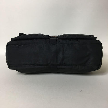 GUCCI Canvas Leather Shoulder Bag Black W35 H22 D9.5 #QYH5FN