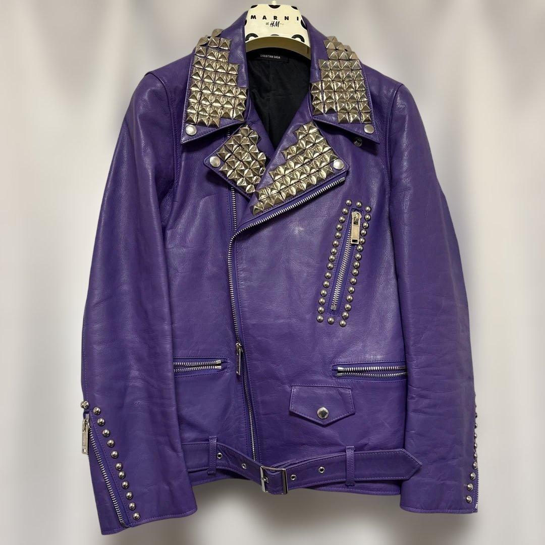 Christian DADA studded leather rider's jacket #QYJQEE