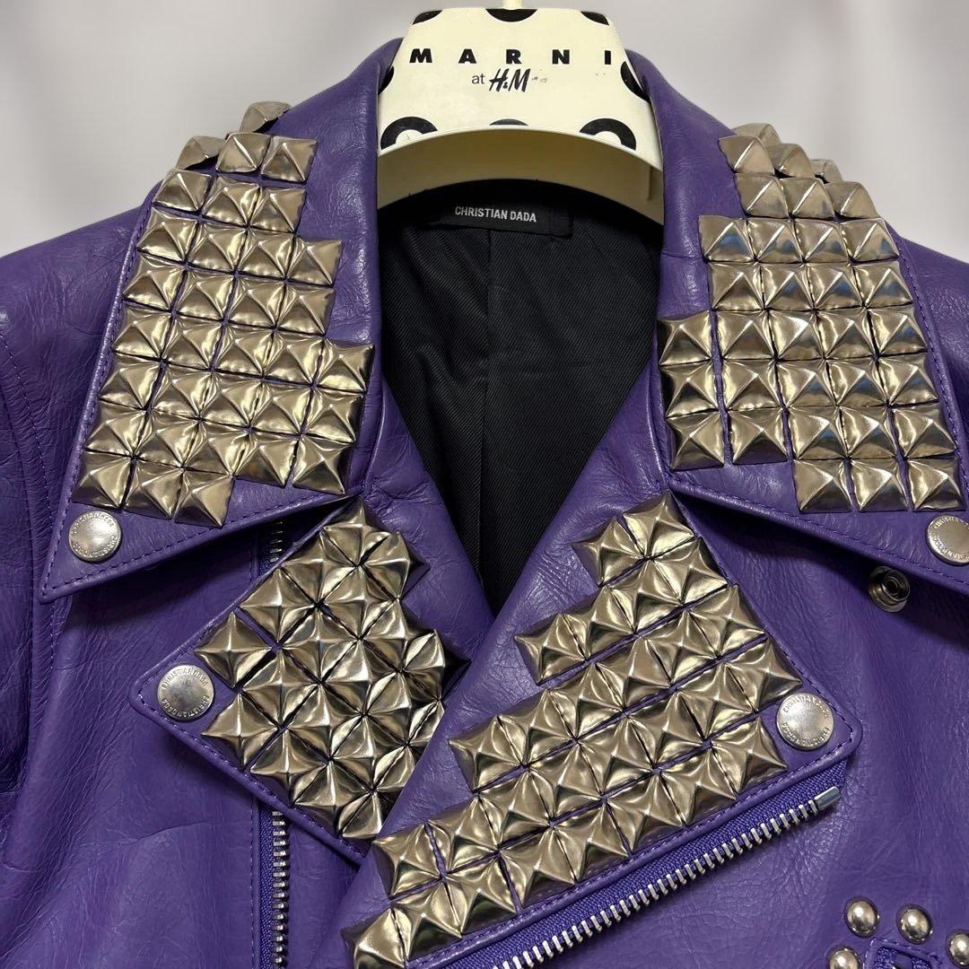 Christian DADA studded leather rider's jacket #QYJQEE