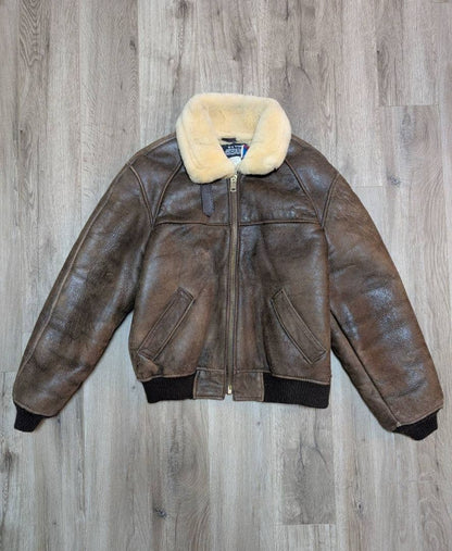 80s SCHOTT B-6 Mouton Flight Jacket #QY4QMO