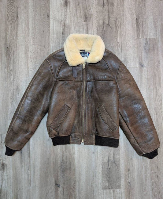 80s SCHOTT B-6 Mouton Flight Jacket #QY4QMO