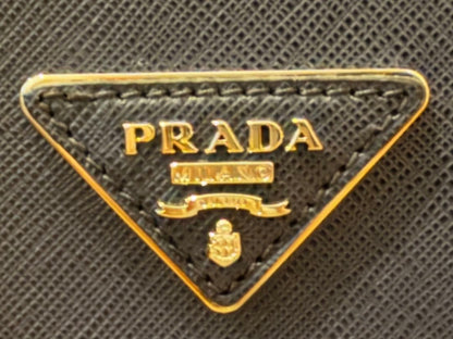 PRADA Saffiano Lux Handbag Baltique Navy W33xH23.5xD14.5cm #QY86GW