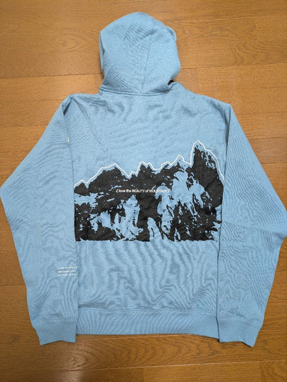 MONCLER×FRGMT Hiroshi Fujiwara Hoodie Light Blue M #QYBTXZ