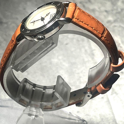 SAAD Leather Strap Shell Dial Roman Numeral Watch Indian #QY867T