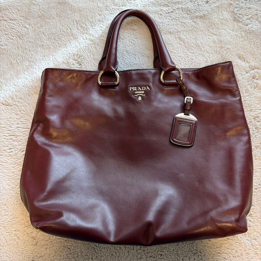 PRADA tote bag, burgundy #QY99Y9