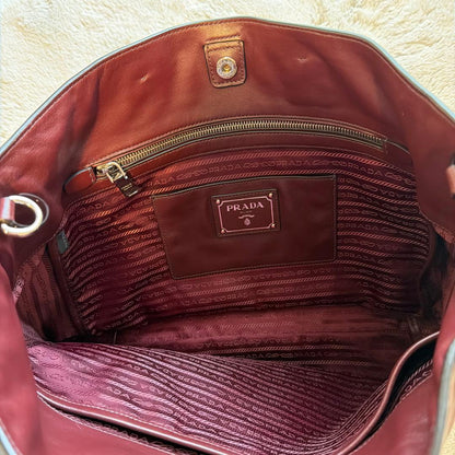 PRADA tote bag, burgundy #QY99Y9