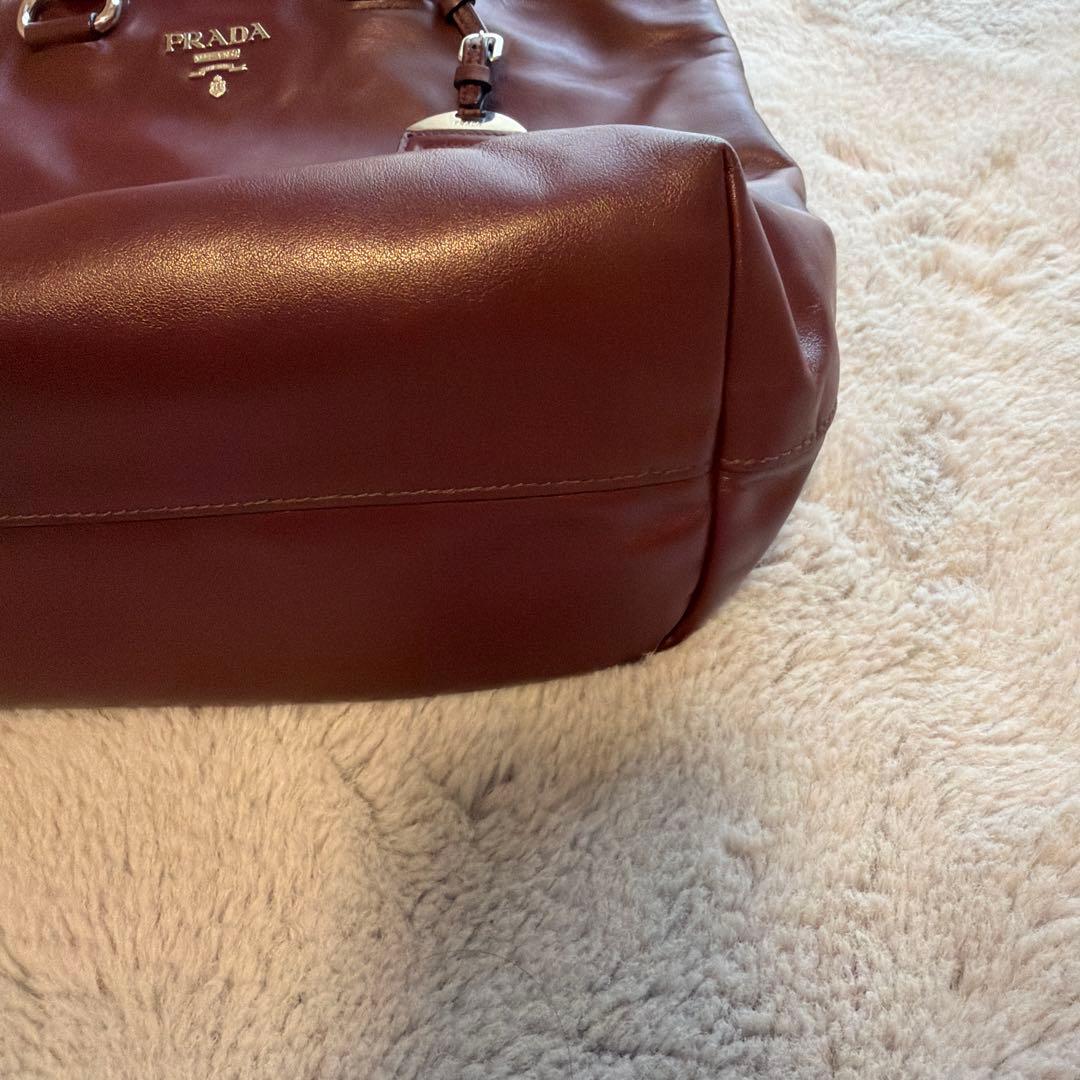 PRADA tote bag, burgundy #QY99Y9