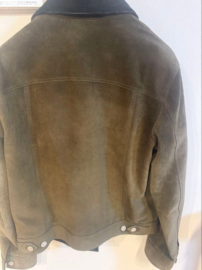 BERLUTI olive green suede jacket #QY1APR