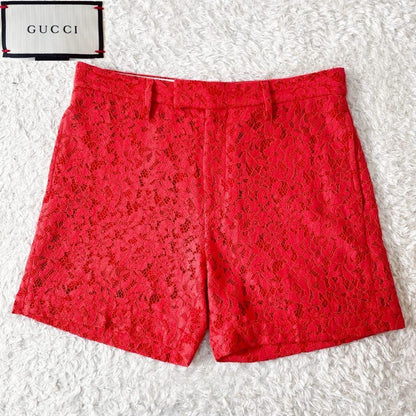 Gucci Golf Shorts, Floral Lace, Size M #PCKSOM