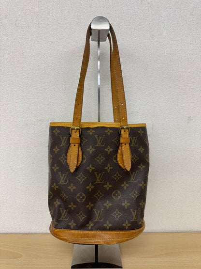 Louis Vuitton Monogram Petit Bucket Bag AR1015 Authentic LV #QYDAGF