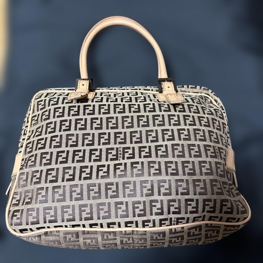 FENDI Zucca FF Canvas Leather Boston Handbag 8BN005 #QYBT0I