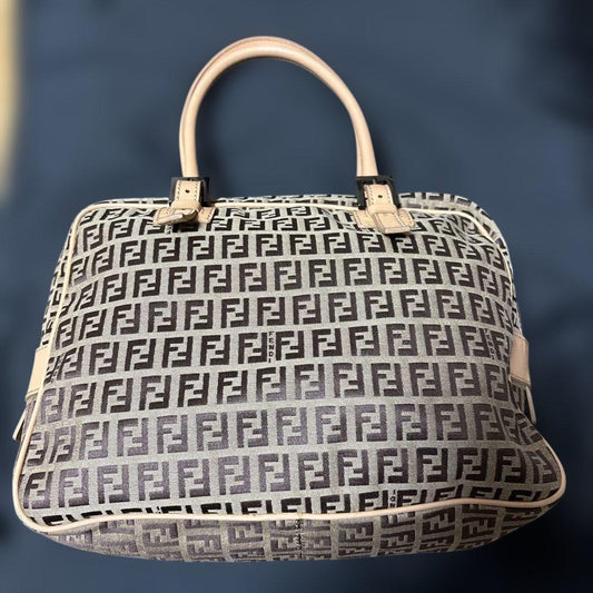 FENDI Zucca FF Canvas Leather Boston Handbag 8BN005 #QYBT0I