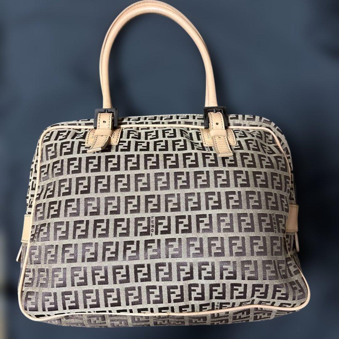 FENDI Zucca FF Canvas Leather Boston Handbag 8BN005 #QYBT0I