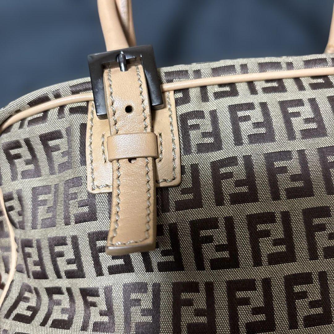 FENDI Zucca FF Canvas Leather Boston Handbag 8BN005 #QYBT0I