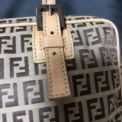 FENDI Zucca FF Canvas Leather Boston Handbag 8BN005 #QYBT0I