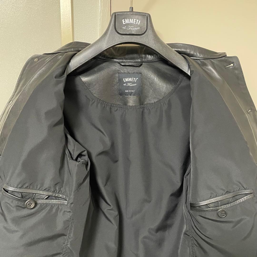 Size 42 EMMETI JACK Nappa Silk Leather Jacket #PF7Q9C