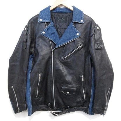 Hysteric Glamour Leather Jacket Denim 30-26011606 #QYD37W
