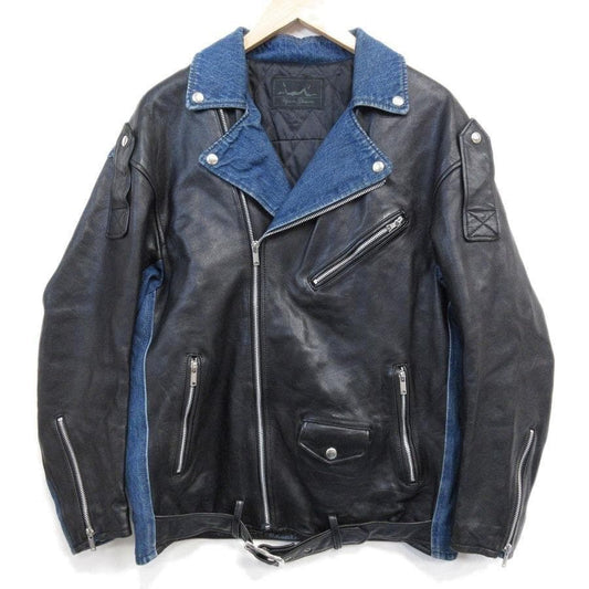 Hysteric Glamour Leather Jacket Denim 30-26011606 #QYD37W