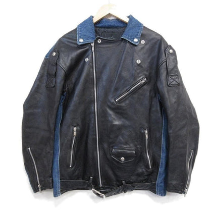 Hysteric Glamour Leather Jacket Denim 30-26011606 #QYD37W