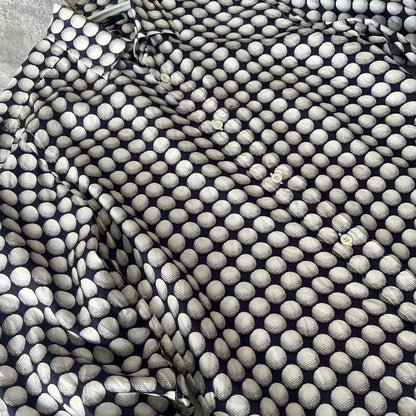 GUCCI Slim Fit Long Sleeve Shirt with Golf Ball Print in Silk #PG001K
