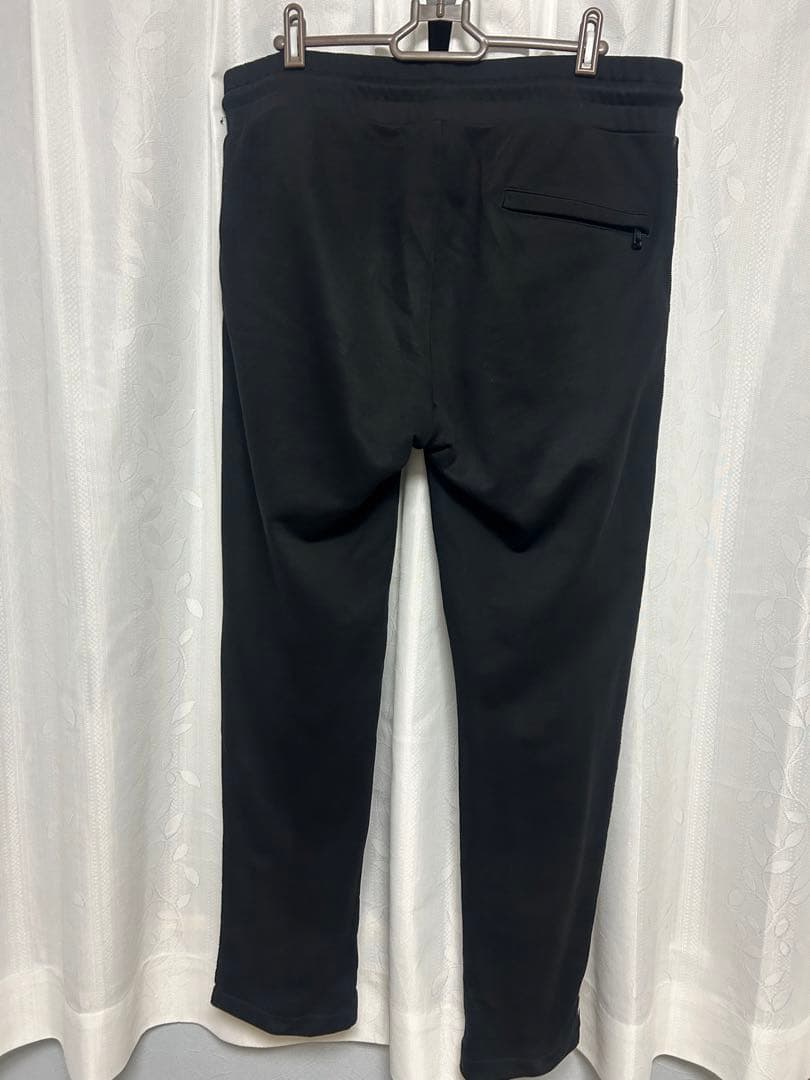 MONCLER logo embroidered sweatpants, black, size M #QY0NB3